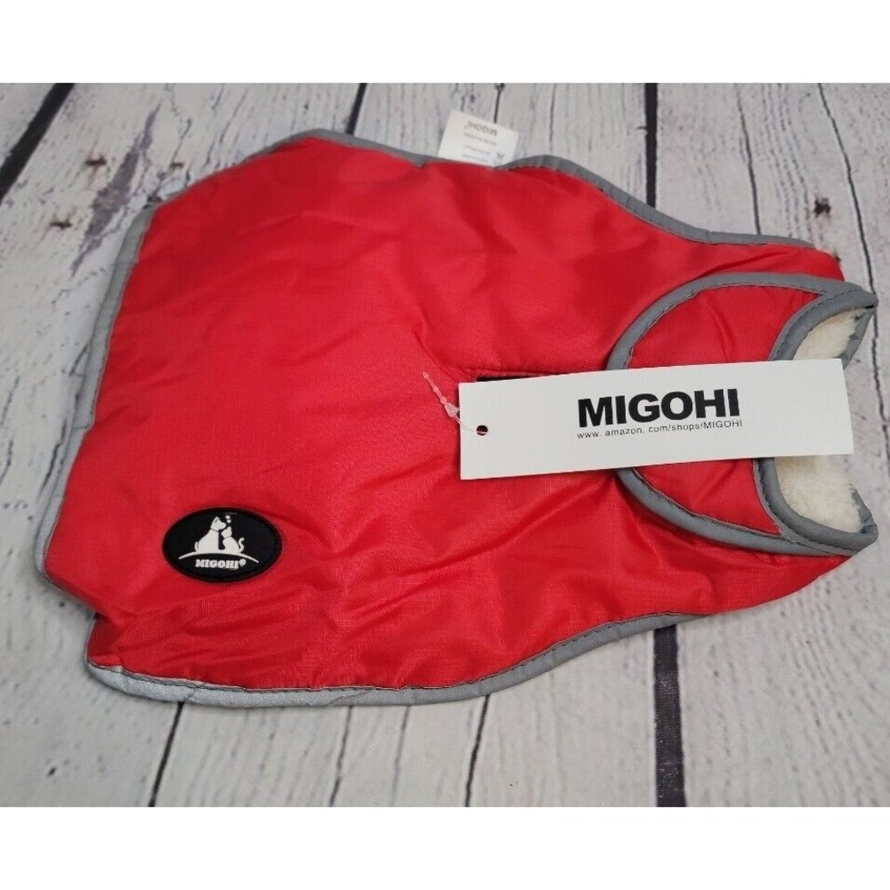 MIGOHI Dog Vest Size XS Waterproof Reflective Soft Lining Red